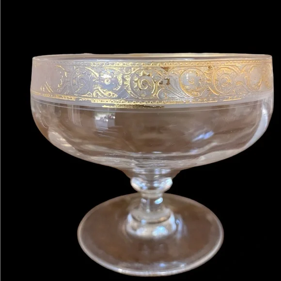 Vintage 1930s Minton Low Sherbet Glasses by Tiffin-Franciscan set of 4 - Picture 9 of 9